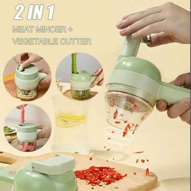 Electric Vegetable Cutter Set Durable Chili Vegetable Crusher