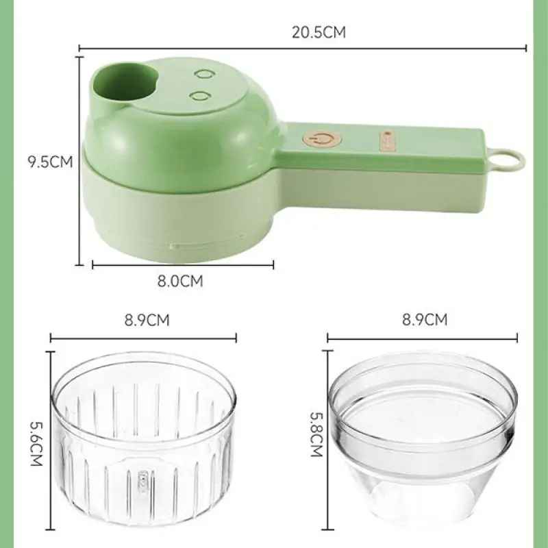 Electric Vegetable Cutter Set Durable Chili Vegetable Crusher