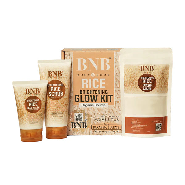 B&B Organic Rice Brightening Glow Kit 4 in 1