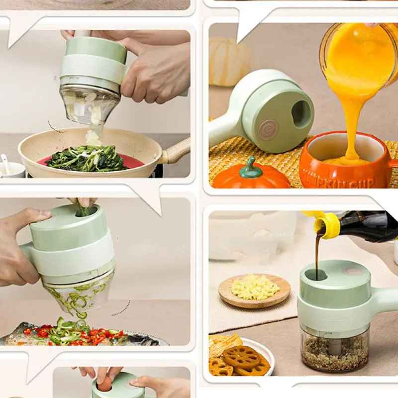 Electric Vegetable Cutter Set Durable Chili Vegetable Crusher