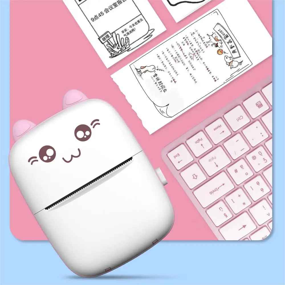 Mini Portable Thermal Printer Cat Shape