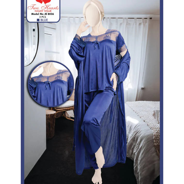 Comfortable Satin Silk Design Nighty