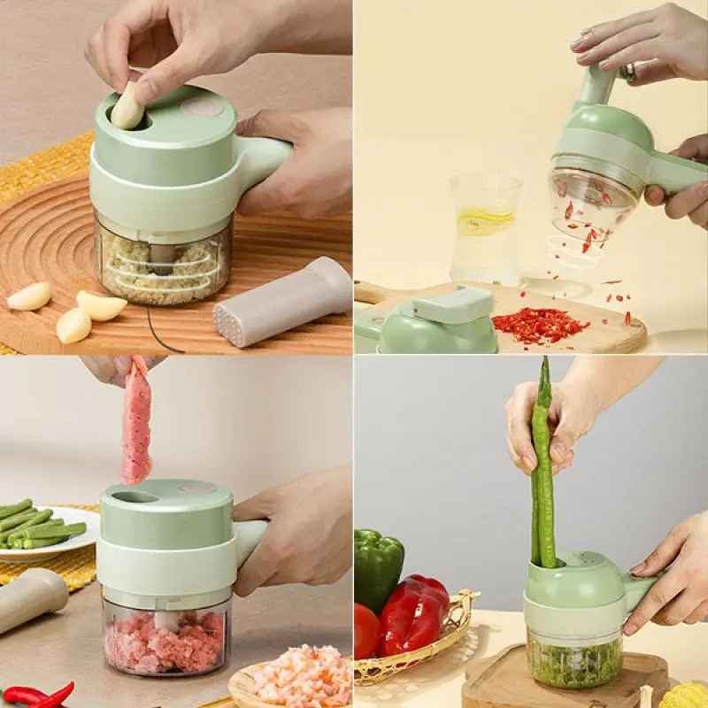 Electric Vegetable Cutter Set Durable Chili Vegetable Crusher