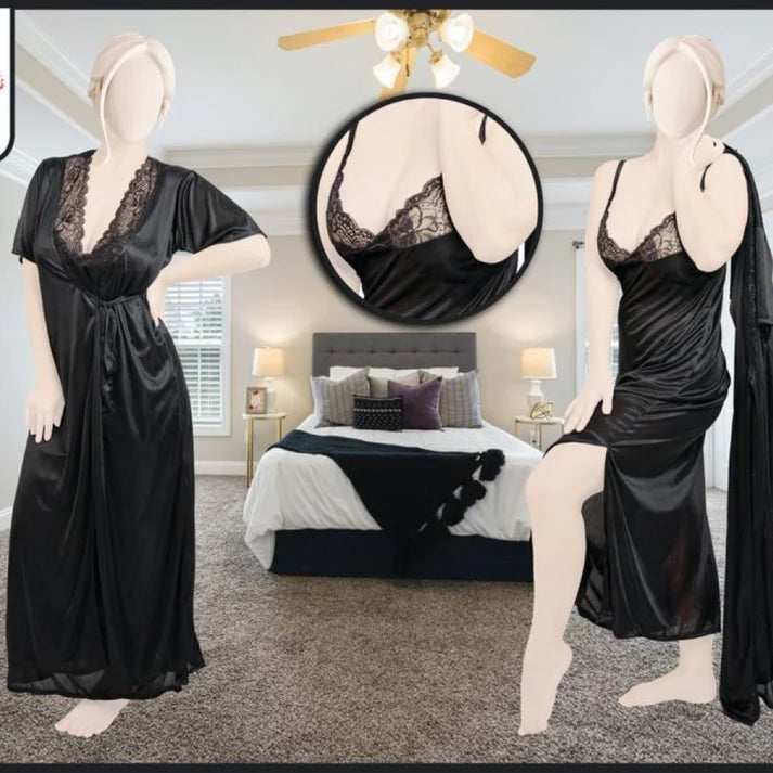 Elegant Satin Silk Lounge Wear Nighty