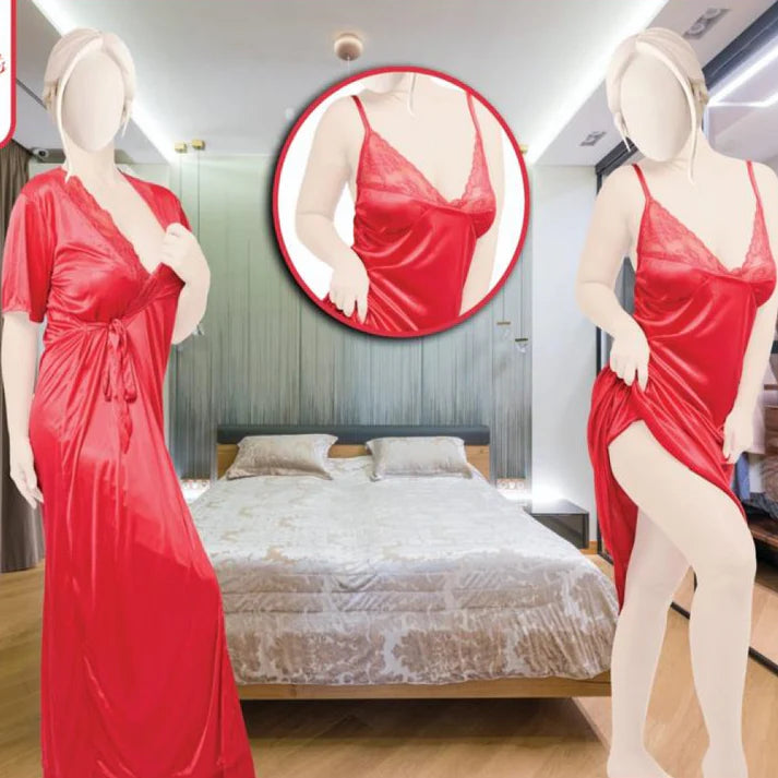 Elegant Satin Silk Lounge Wear Nighty