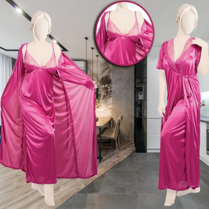 Elegant Satin Silk Lounge Wear Nighty